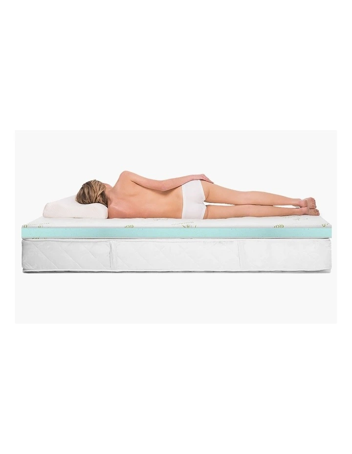 Laura Hill Cool Gel Memory Foam 8cm Mattress Topper Bamboo Fabric Cover Ecologic Single 5 Laura Hill Cool Gel Memory Foam 8cm Mattress Topper Bamboo Fabric Cover Ecologic Single - Image 3