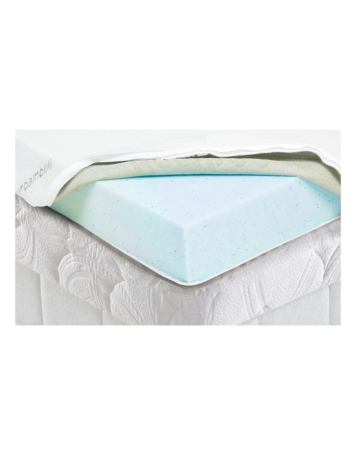 Laura Hill Cool Gel Memory Foam 8cm Mattress Topper Bamboo Fabric Cover Ecologic Single 6 Laura Hill Cool Gel Memory Foam 8cm Mattress Topper Bamboo Fabric Cover Ecologic Single - Image 4