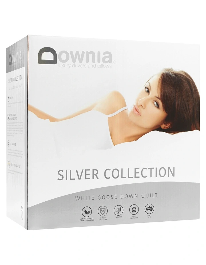 Downia Silver Collection 85/15 White Goose Down Quilt - Image 2