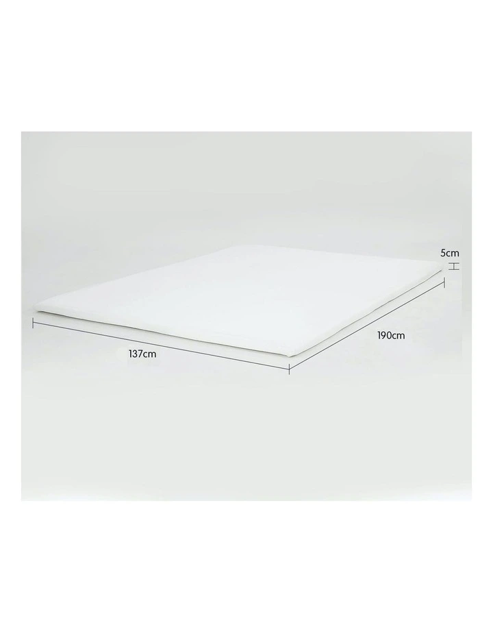 Laura Hill New Foam Mattress 5cm Topper Underlay Fabric Jacquard Cover Double Protector - Image 7