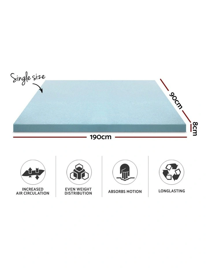 Giselle Bedding COOL GEL Memory Foam Mattress Topper - Image 2