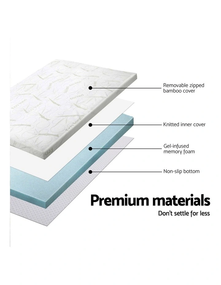 Giselle Bedding COOL GEL Memory Foam Mattress Topper - Image 5