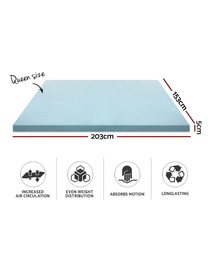 Giselle Bedding COOL GEL Memory Foam Mattress Topper - Image 2