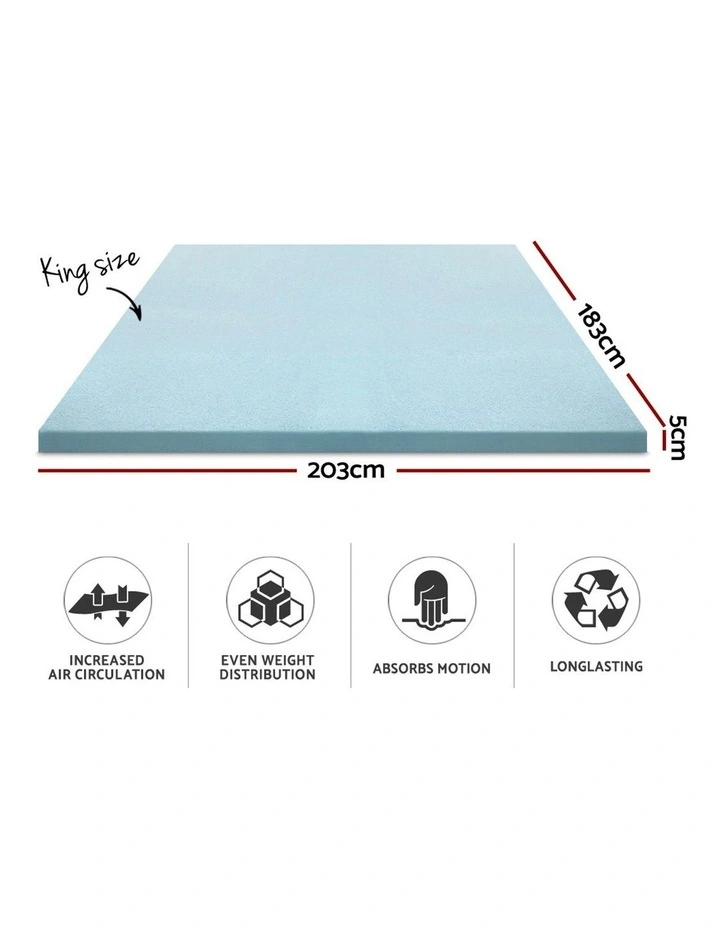 Giselle Bedding COOL GEL Memory Foam Mattress Topper - Image 2
