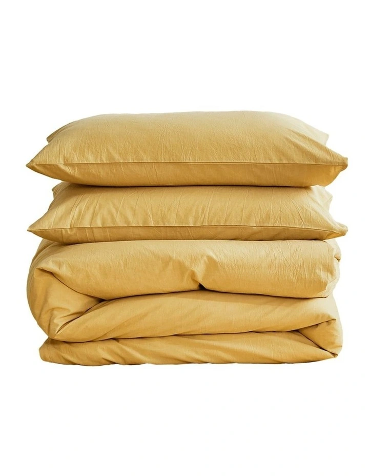 Cosy Club Single Duvet Cover Quilt Set In Yellow