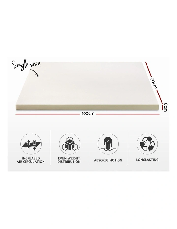 Giselle Bedding Single Size Memory Foam Mattress Topper 4 Giselle Bedding Single Size Memory Foam Mattress Topper - Image 2
