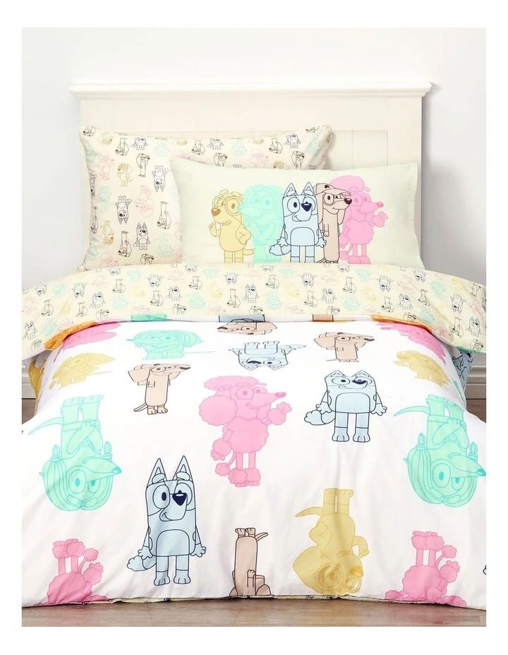 Bluey Quilt Cover Set In Multi