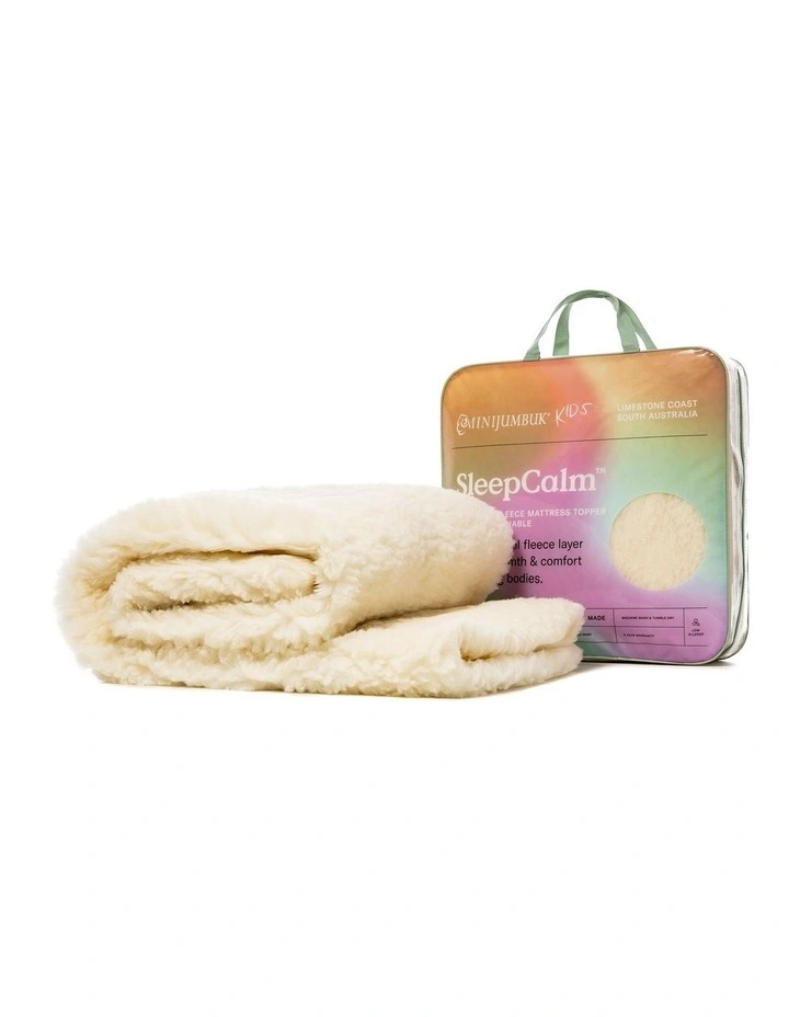 MiniJumbuk SleepCalm Kids Wool Fleece Mattress Topper - Image 2