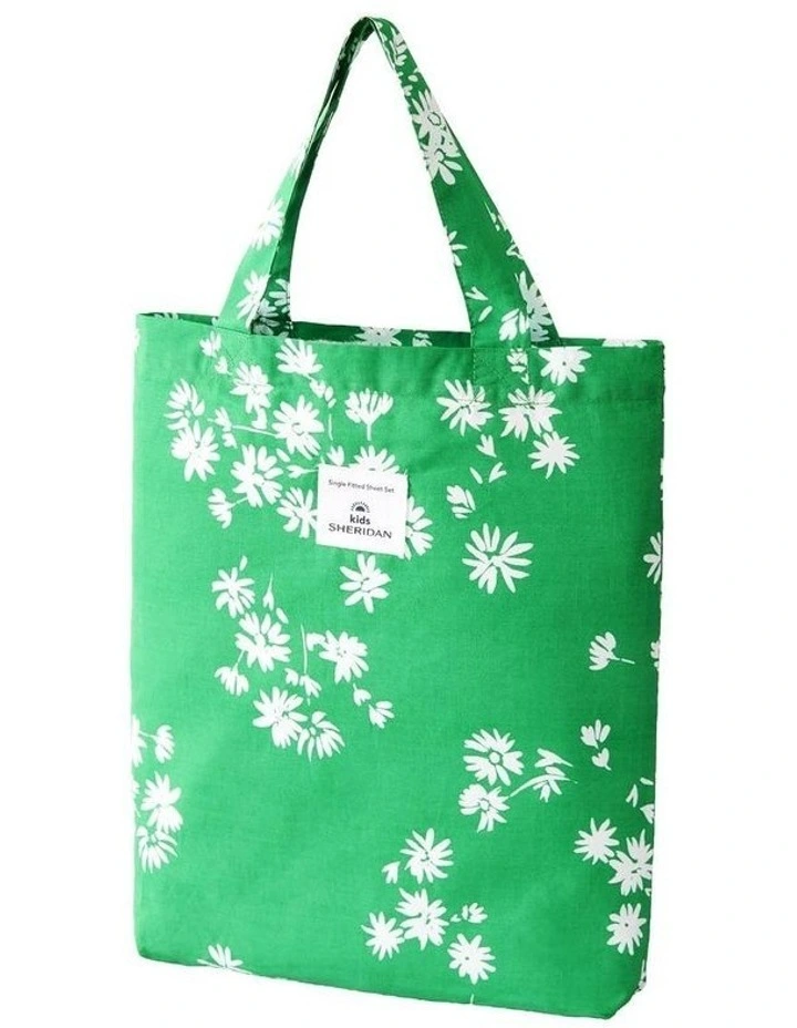 Sheridan Kid's Daisy Field Fitted Sheet Set In Pea - Image 4