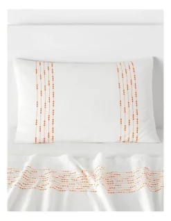 Sheridan Kid's Amorette Flat Sheet In Neon Rose/White