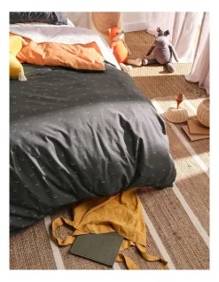 Linen House Kids Smiles All Round Quilt Cover Set In Charcoal/Apricot -Sheridan Shop unnamed file 1326