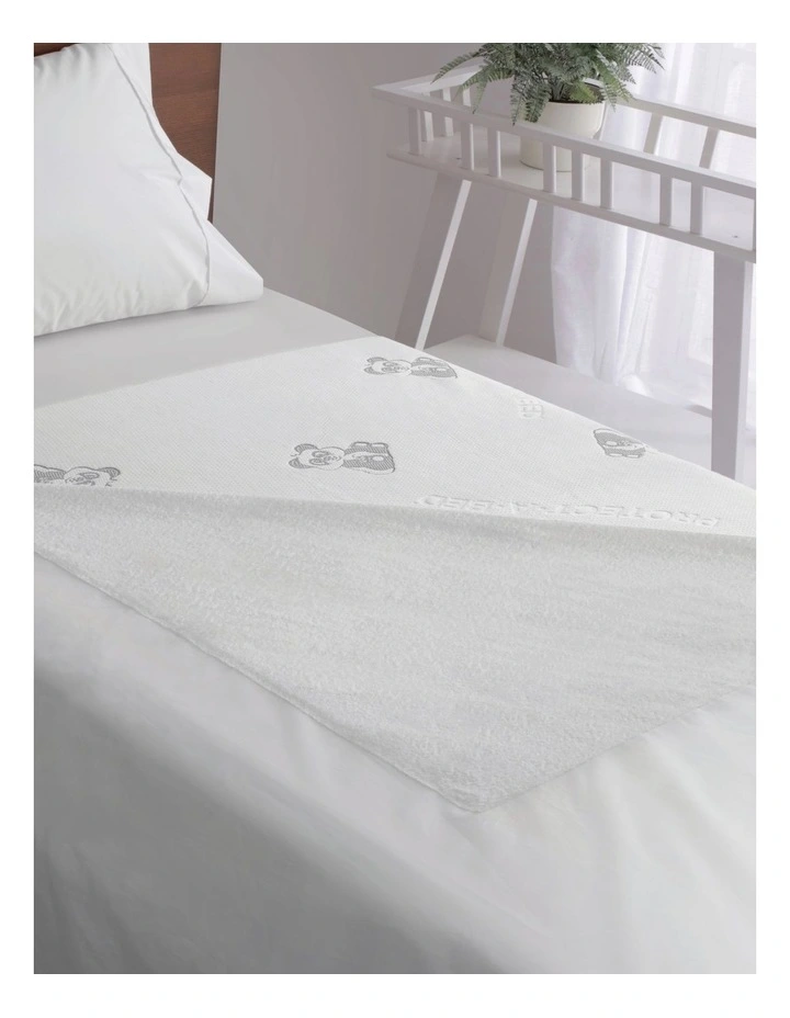 Protect-A-Bed Night Night Bedwetting Kit With Linen Protector & Top Sheet In White - Image 4
