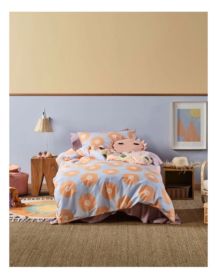 Linen House Kids Hello Sunshine Quilt Cover Set In Peach - Image 2