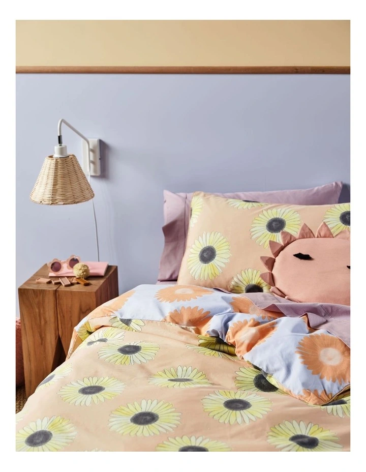 Linen House Kids Hello Sunshine Quilt Cover Set In Peach - Image 3