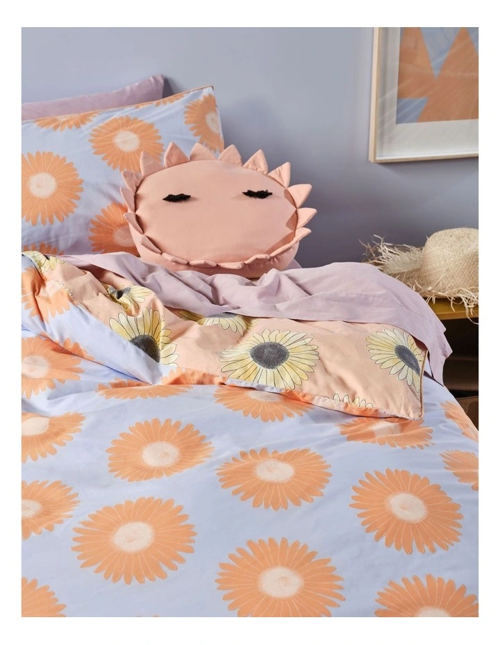 Linen House Kids Hello Sunshine Quilt Cover Set In Peach - Image 4