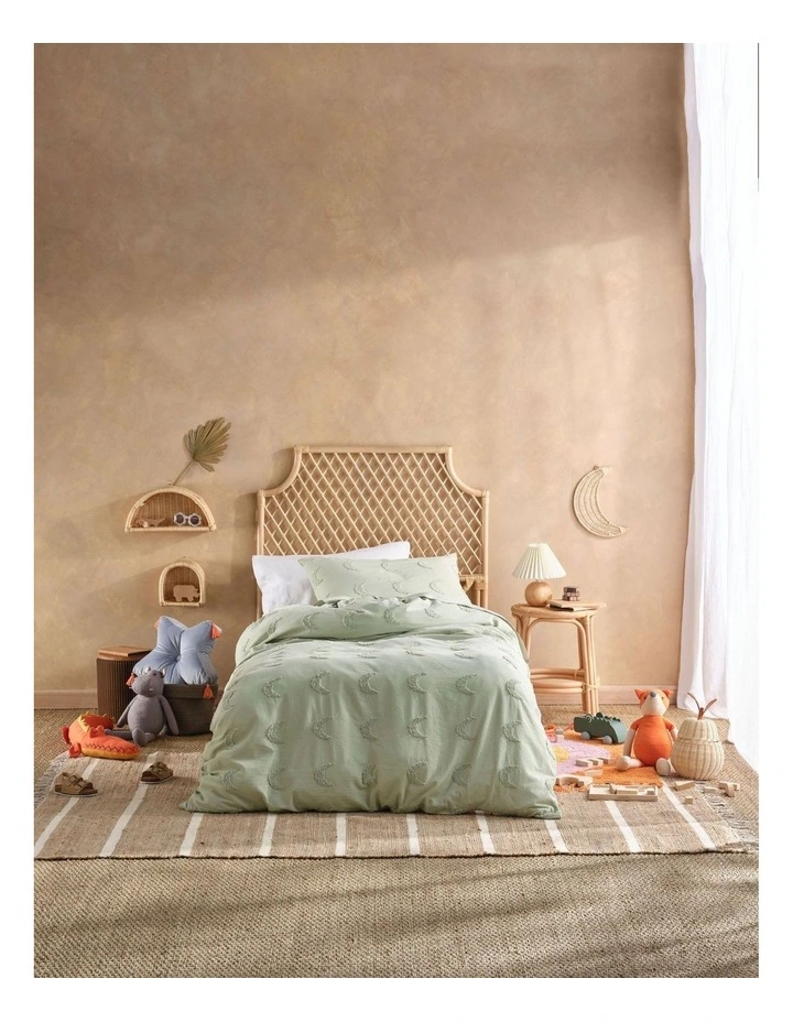 Linen House Kids Moon Gaze Quilt Cover Set In Wasabi