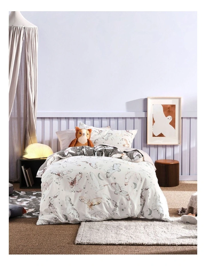 Linen House Kids Take To The Sky Quilt Cover Set Charcoal - Image 2