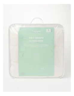 Milkshake Sherpa Fleece Mattress Protector White