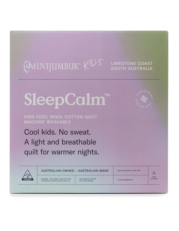 MiniJumbuk SleepCalm Kids Cool Wool Cotton Quilt 3 MiniJumbuk SleepCalm Kids Cool Wool Cotton Quilt