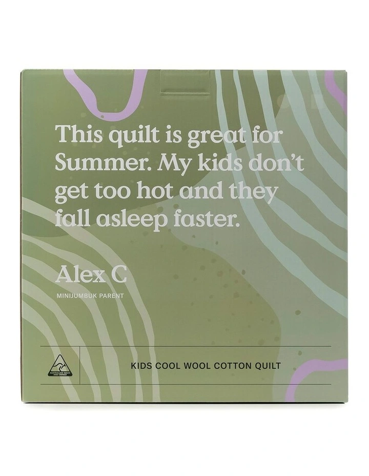 MiniJumbuk SleepCalm Kids Cool Wool Cotton Quilt 4 MiniJumbuk SleepCalm Kids Cool Wool Cotton Quilt - Image 2