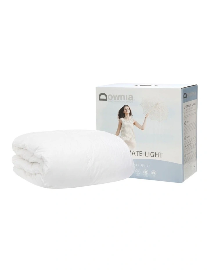 Downia Ultimate Light Summer 50/50 Duck Down & Feather Quilt White - Image 3