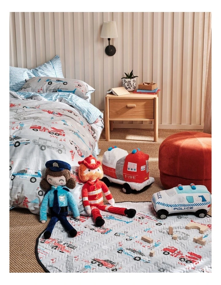 Frankie Firetruck Cushion Linen House Kids Frankie Firetruck Cushion -Sheridan Shop unnamed file 1442