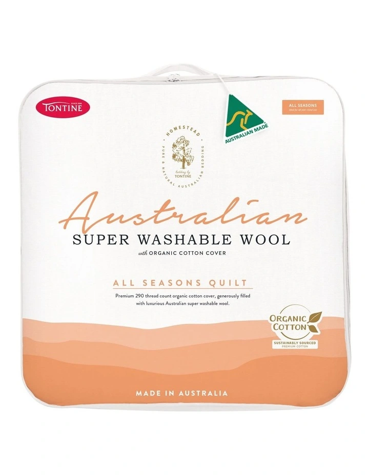 Homestead Australian Super Washable Wool with Organic Cotton Cover All Seasons Quilt Tontine Homestead Australian Super Washable Wool With Organic Cotton Cover All Seasons Quilt -Sheridan Shop unnamed file 16