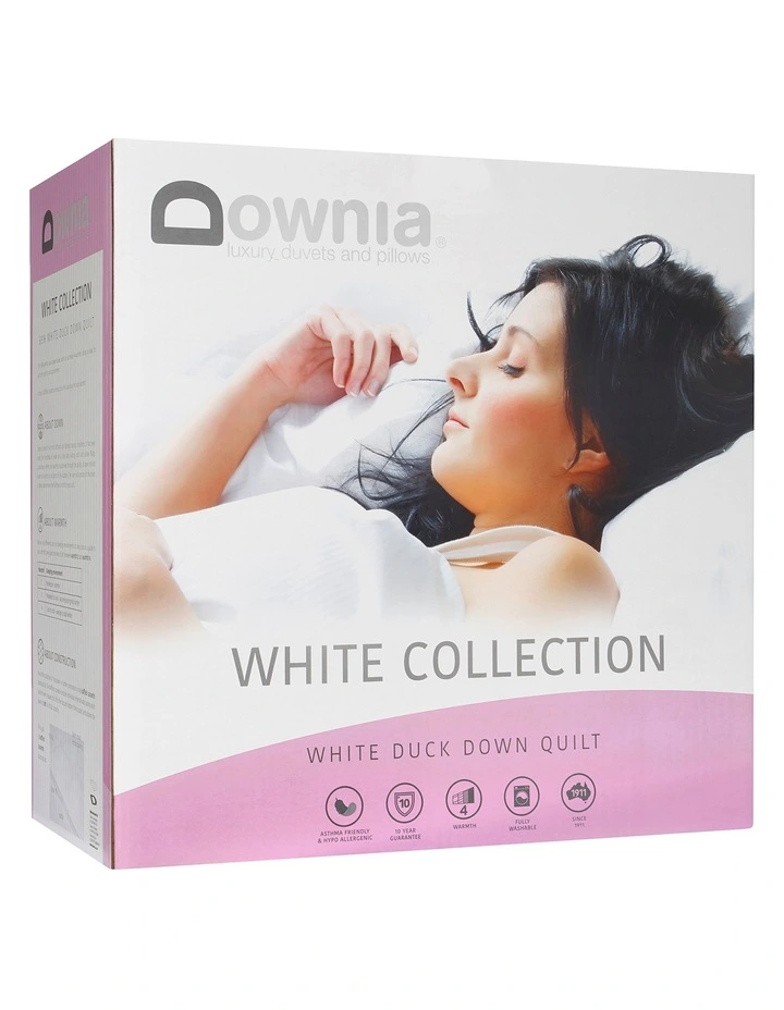 Downia 'White Collection' 85/15 White Duck Down & Feather Quilt - Image 2