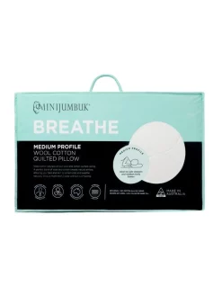 MiniJumbuk Breathe Wool Cotton Quilted Pillow