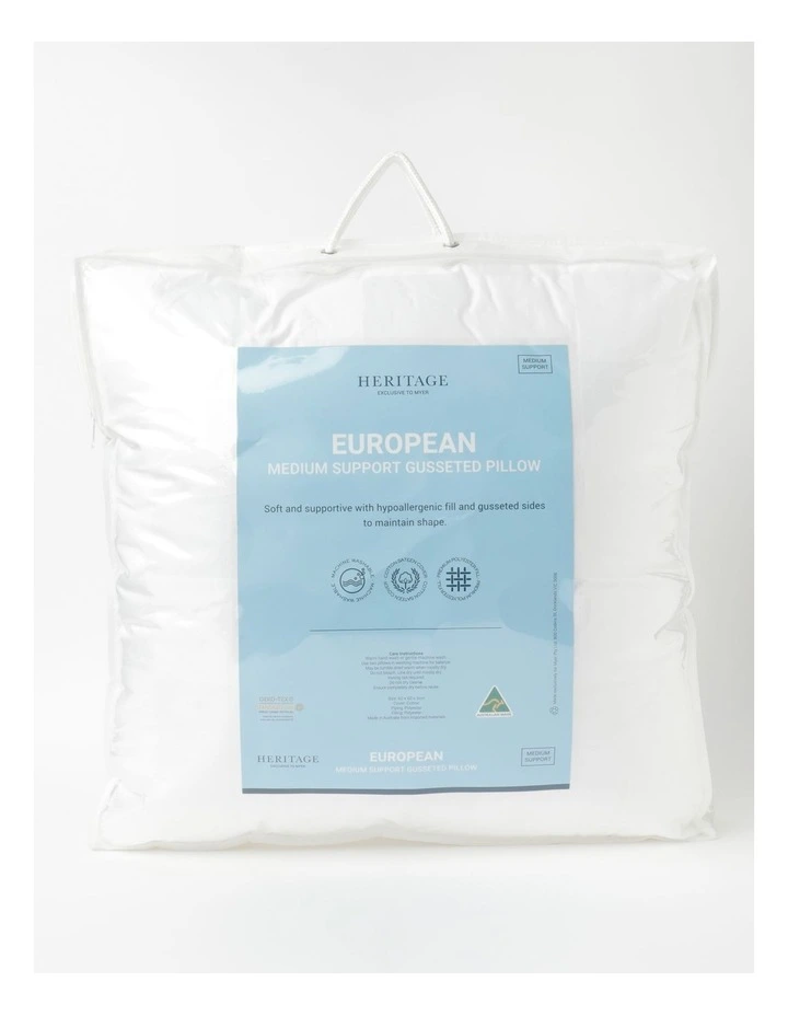 Heritage European Gusseted Pillow White