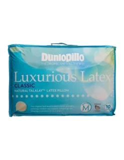Dunlopillo Luxurious Classic Medium Profile & Feel Latex Pillow In White