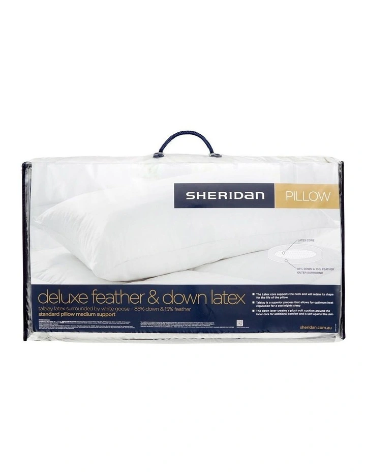 Deluxe Feather & Down Latex Pillow in Snow Sheridan Deluxe Feather & Down Latex Pillow In Snow -Sheridan Shop unnamed file 280