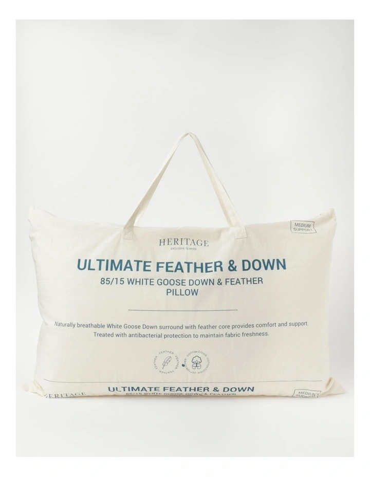 Heritage Ultimate 85/15 White Goose Down & Feather Pillow