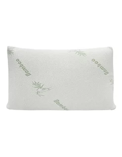 Royal Comfort Memory Foam Hypoallergenic Bamboo Covered Pillow Single Pack