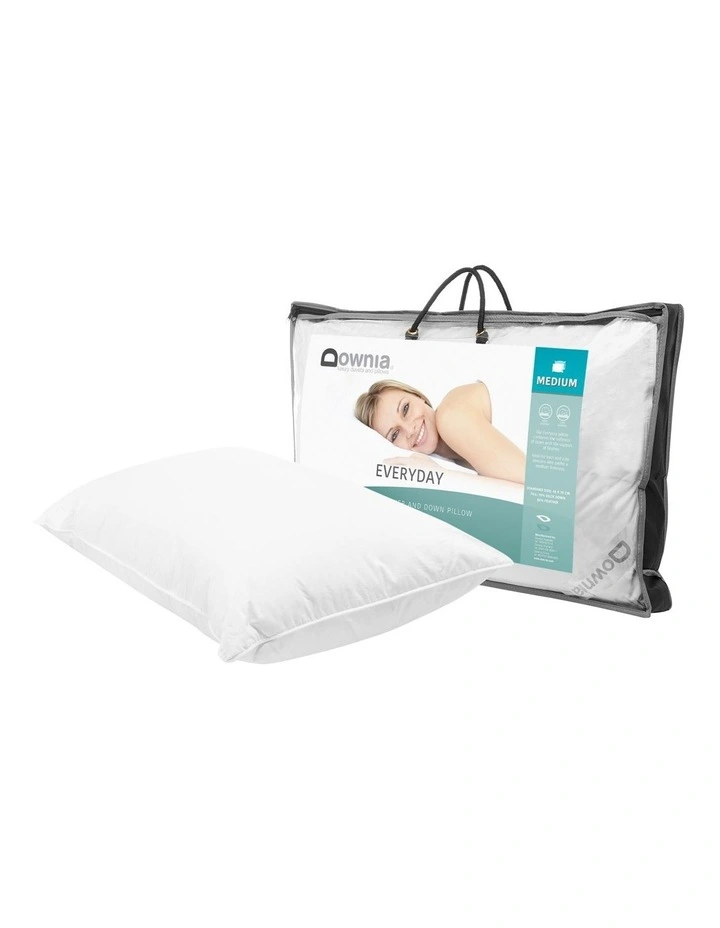 Downia Everyday Duck Feather & Down Pillow White - Image 2