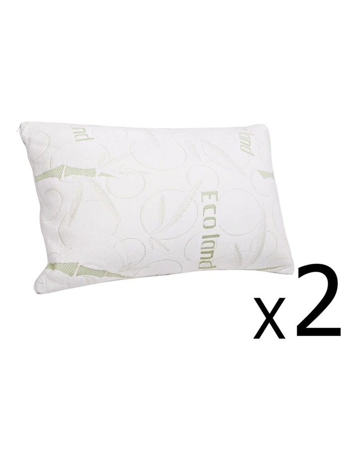 Giselle Bedding Set Of 2 Bamboo Pillow With Memory Foam