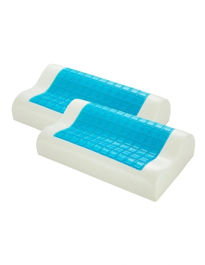 Gel-Infused Contoured Memory Foam Pillow Twin Pack Royal Comfort Gel-Infused Contoured Memory Foam Pillow Twin Pack -Sheridan Shop unnamed file 417
