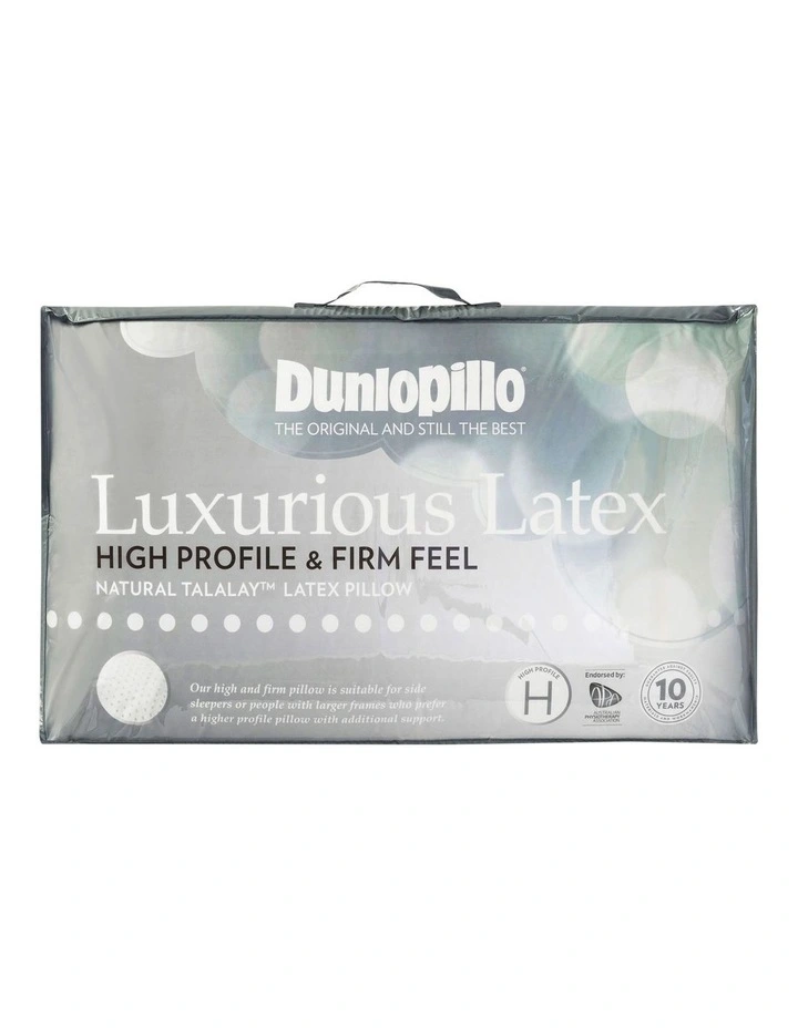 Dunlopillo Luxurious High Profile & Firm Feel Latex Pillow In White