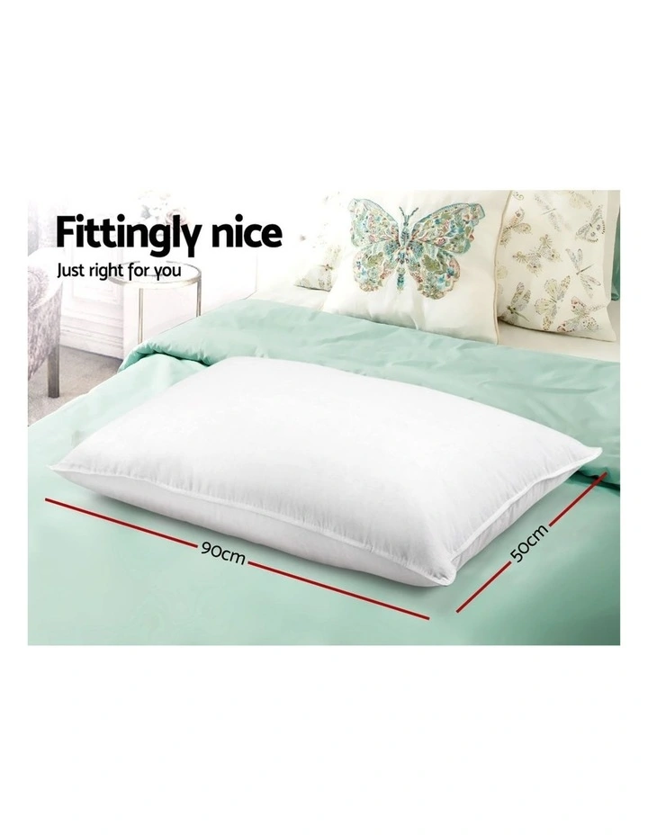 Giselle Bedding King Size 4 Pack Bed Pillow Medium*2 Firm*2 Microfibre Fiiling - Image 2