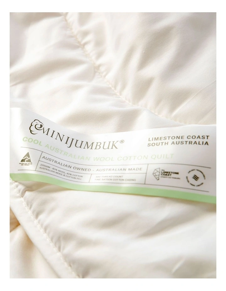 MiniJumbuk Cool Australian Wool Cotton Quilt - Image 5