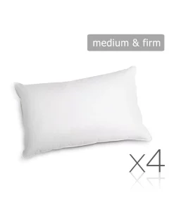 Giselle Bedding Set Of 4 Medium & Firm Cotton Pillows