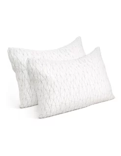 Giselle Bedding Set Of 2 Rayon King Memory Foam Pillow