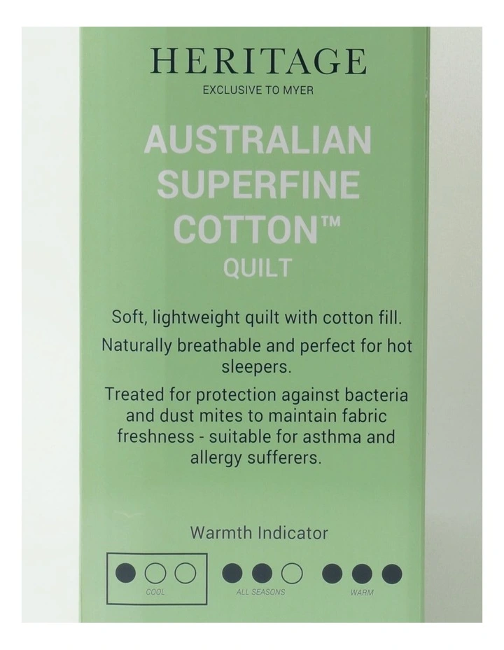 Heritage Australian Superfine Cotton Light Weight Quilt - Image 5