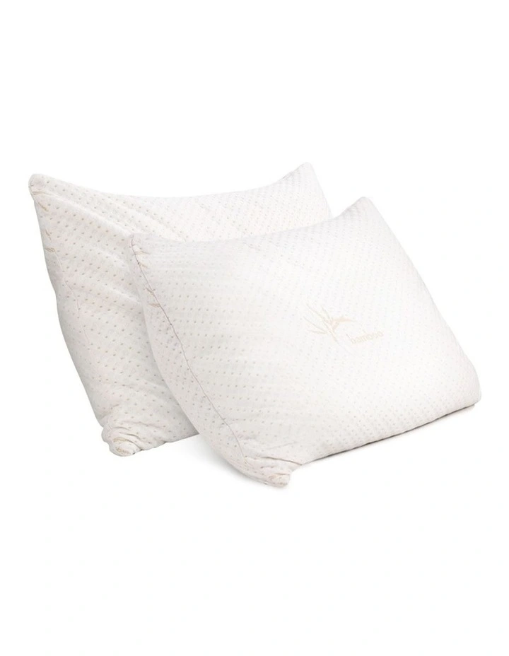 Giselle Bedding Set Of 2 Single Bamboo Memory Foam Pillow