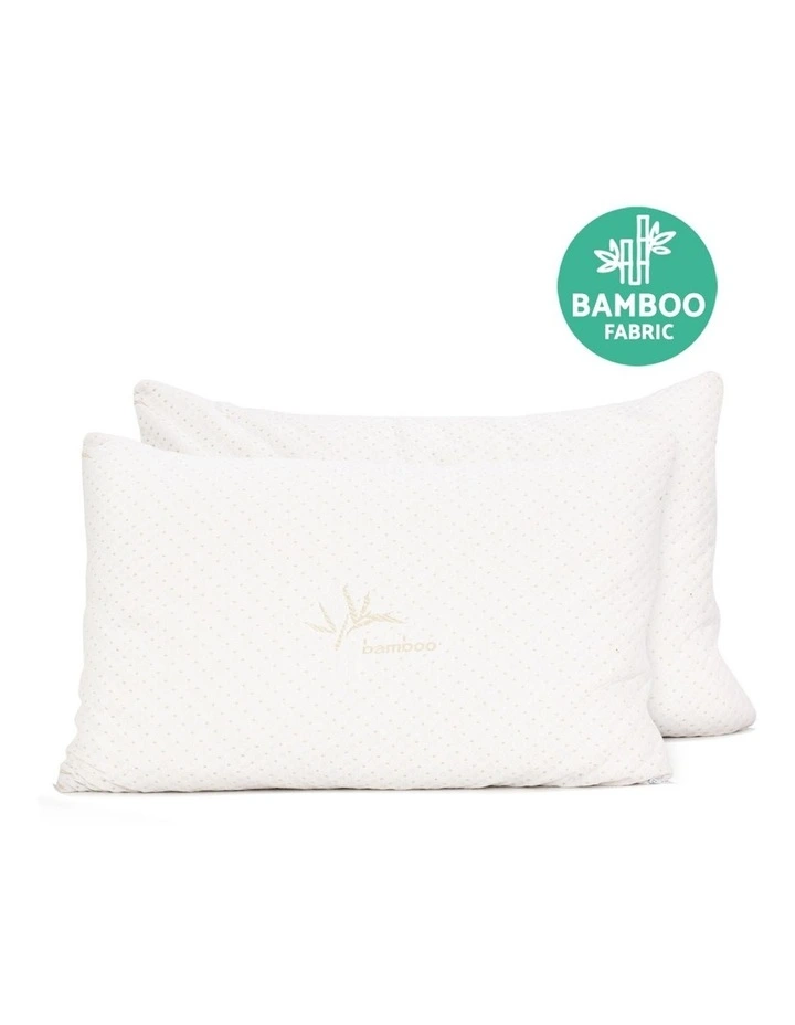 Giselle Bedding Set Of 2 Single Bamboo Memory Foam Pillow - Image 5