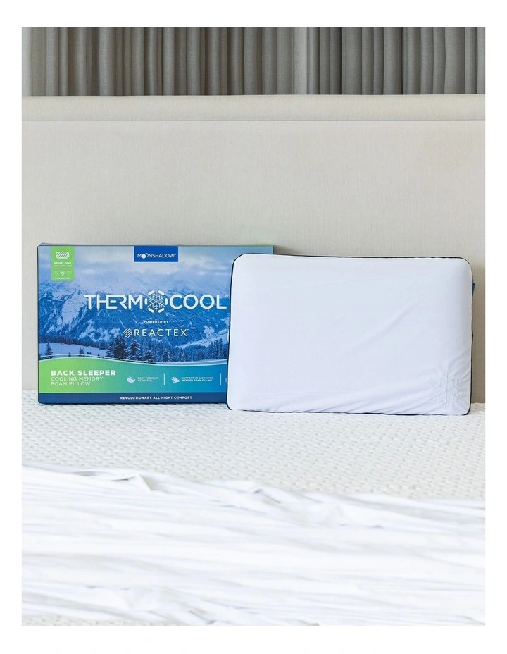 Moonshadow THERMOCOOL Back Sleeper Pillow In White 4 Moonshadow THERMOCOOL Back Sleeper Pillow In White - Image 2