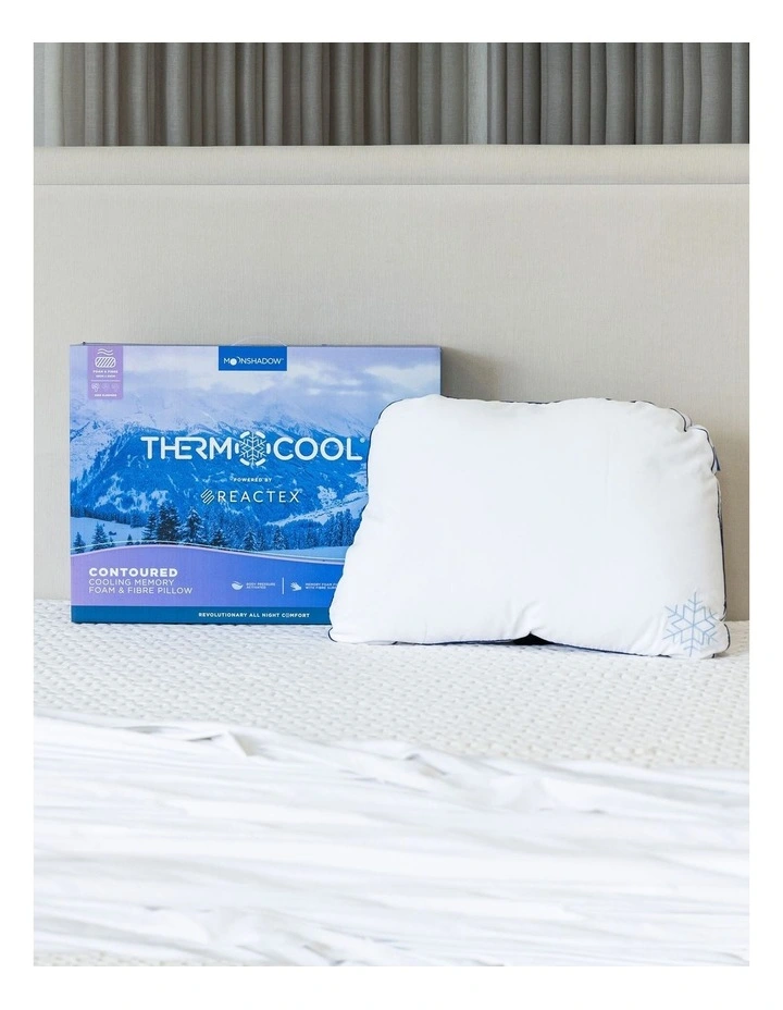 Moonshadow THERMOCOOL Contoured Pillow In White 4 Moonshadow THERMOCOOL Contoured Pillow In White - Image 2