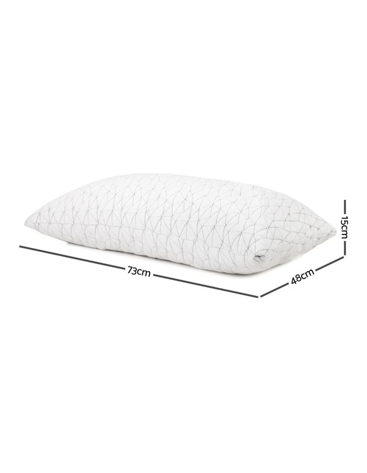 Giselle Bedding Set Of 2 Rayon Single Memory Foam Pillow - Image 2