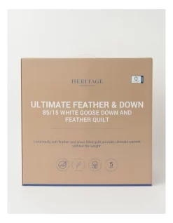 Heritage 85/15 Goose Down & Feather Quilt White
