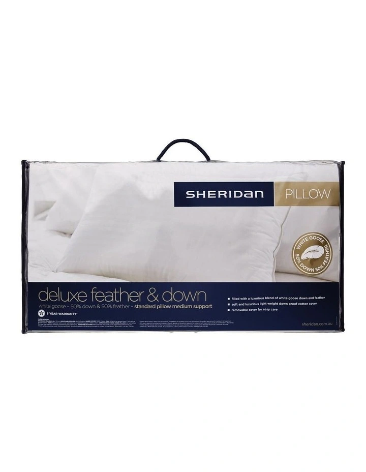 Sheridan Deluxe 50/50 White Goose Feather & Down Pillow In White